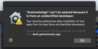 Opening app is blocked