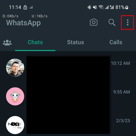 Open WhatsApp